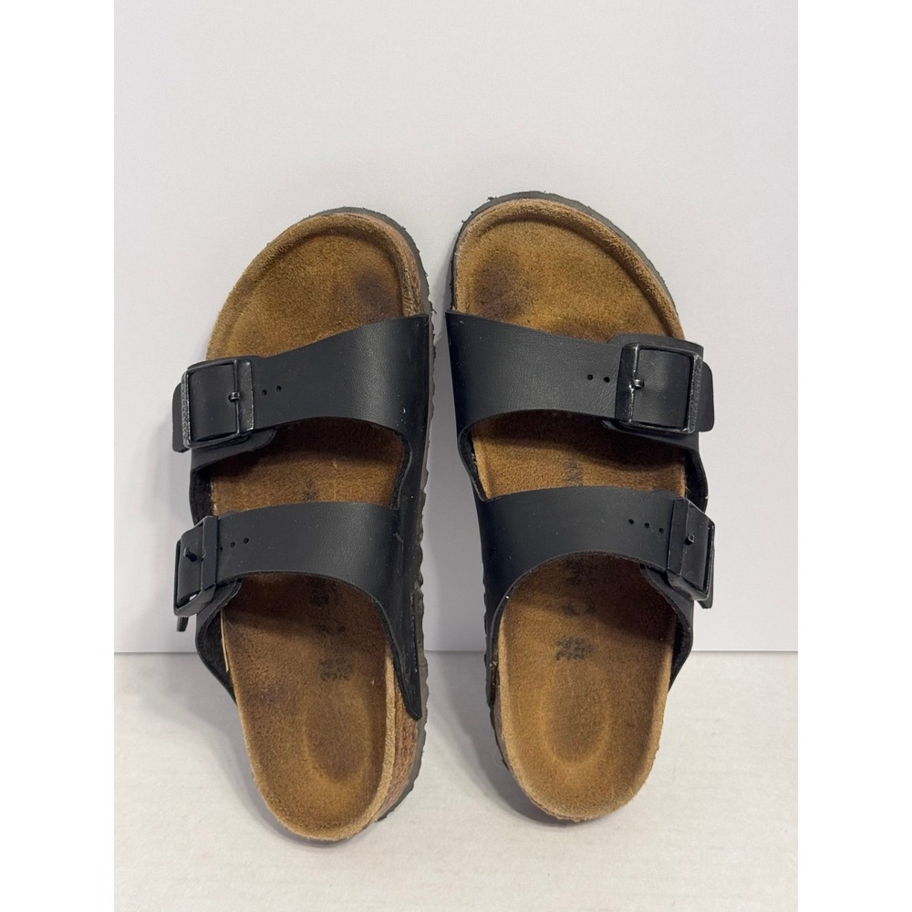 Birkenstock Arizona Birko-Flor Black Cork Footbed 34 Youth Sandals Medium/Narrow - Picture 2 of 9